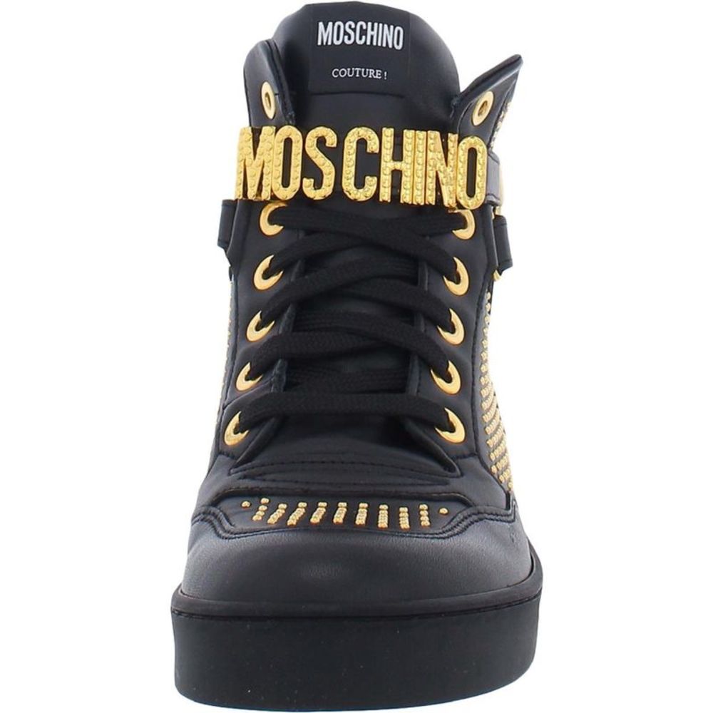 Moschino Black Sneakers with Gold Detailing - Picture 2 of 3